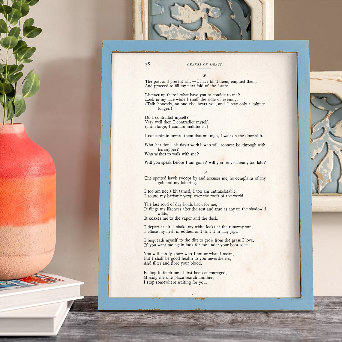 Song of Myself by Walt Whitman, 1881 Edition Print - Image 3