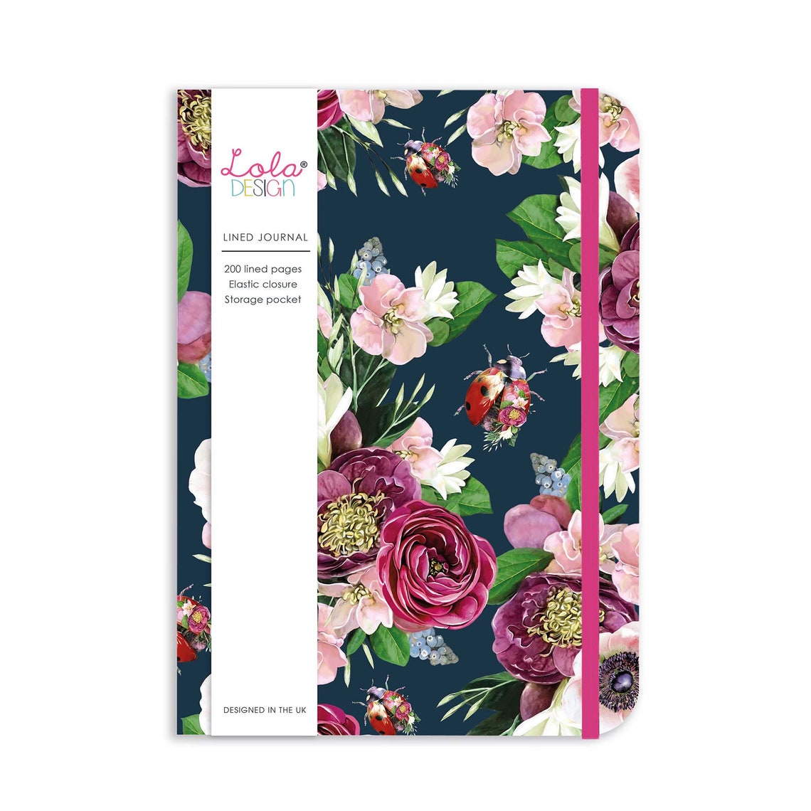 Ladybird Journal With Elastic Closure