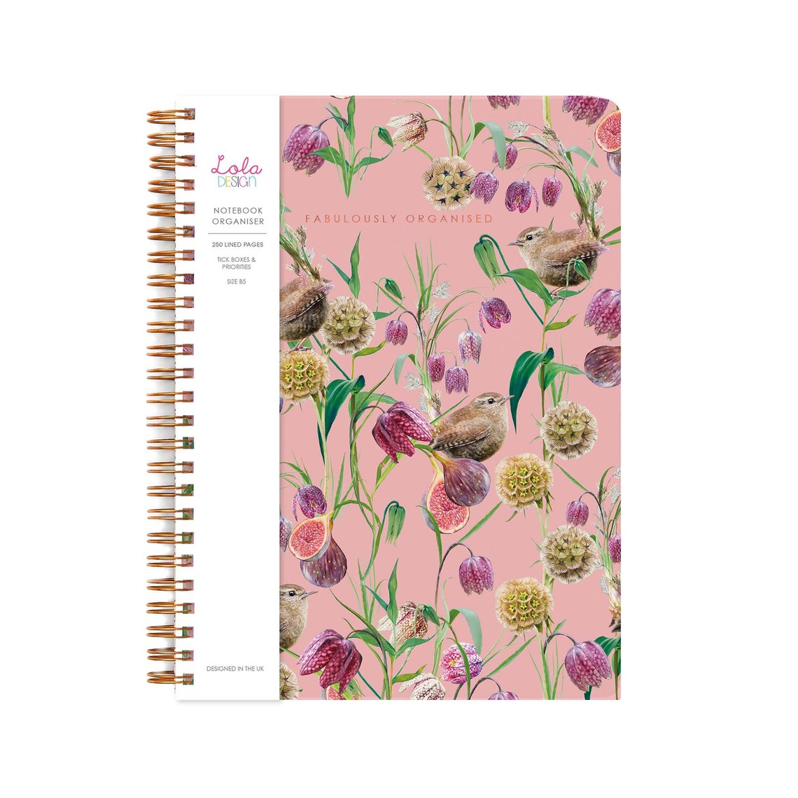 Wren Organiser Notebook By Lola Design
