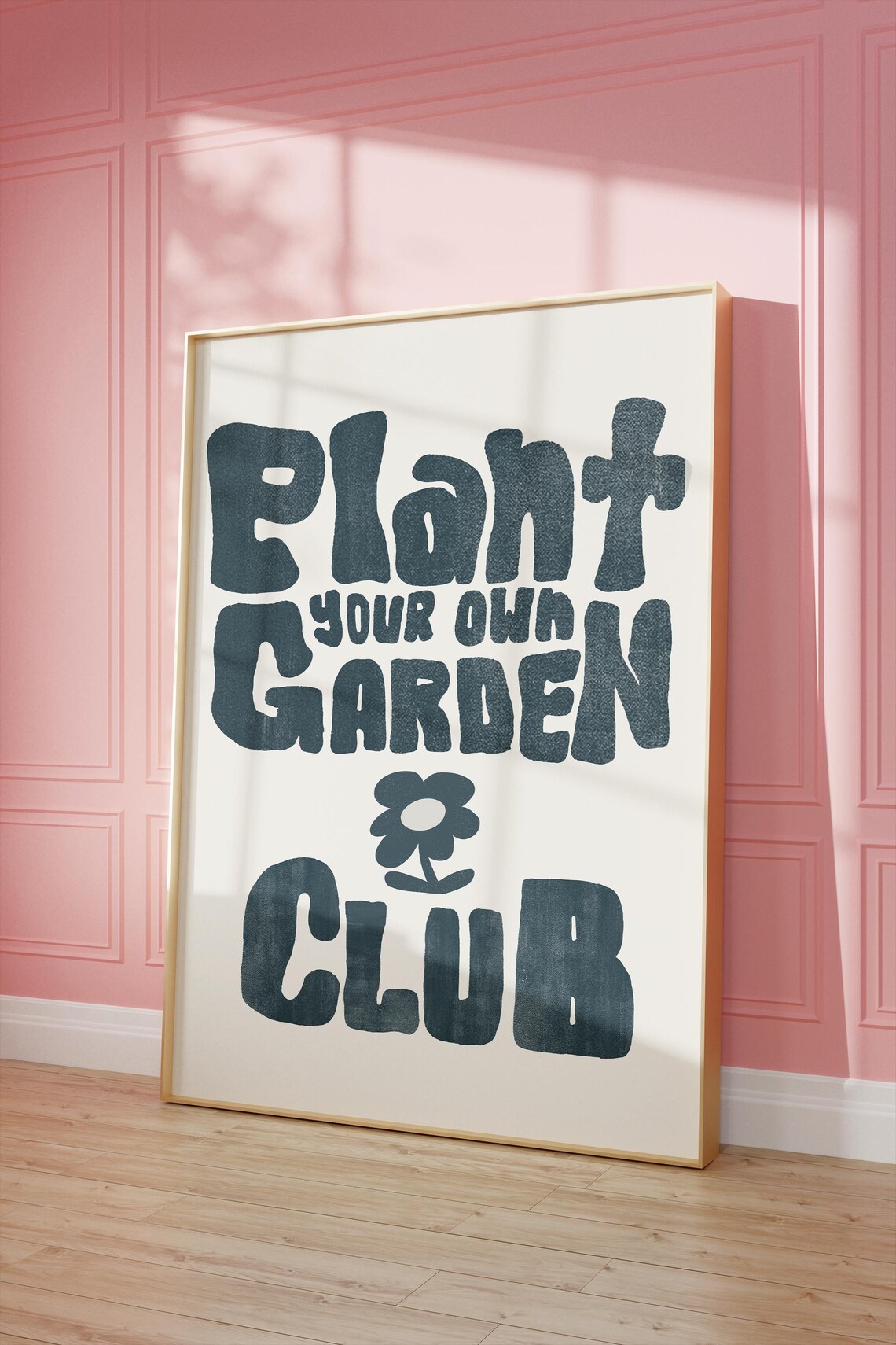 Plant Your Own Garden Club Groovy Retro Floral Wall Art Poster - Image 3