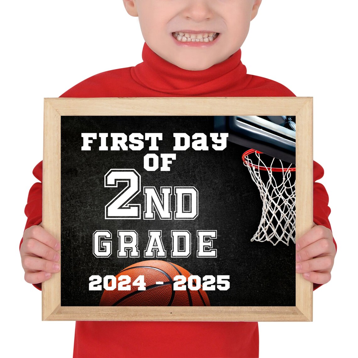First Day Of School Sign, 2nd Grade Basketball - Image 2