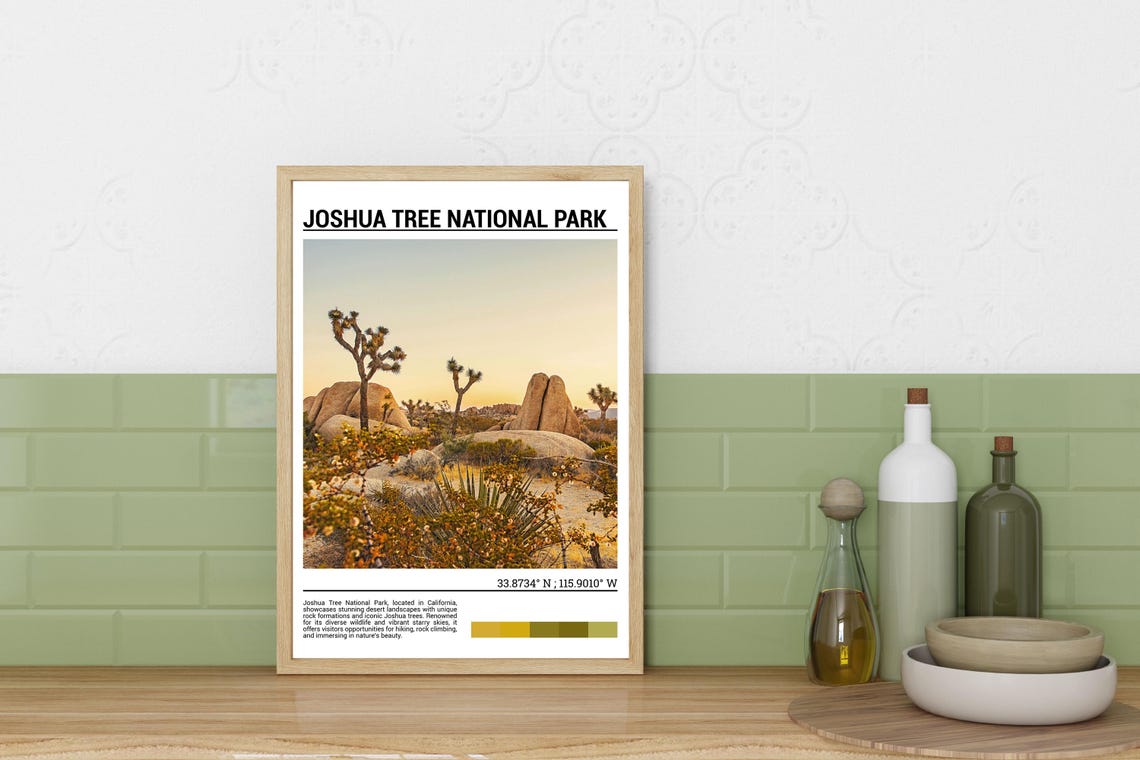 Joshua Tree National Park Desert Sunset Rock Formations Poster - Image 3