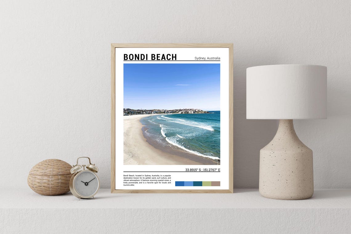 Bondi Beach Sydney Australia Golden Sand Surf Surf Coast Poster - Image 2