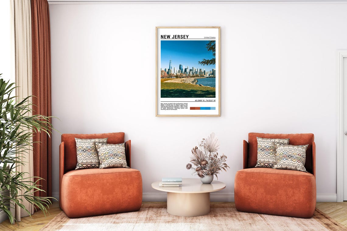 New Jersey Manhattan Skyline View Across Hudson River Photo Poster - Image 7