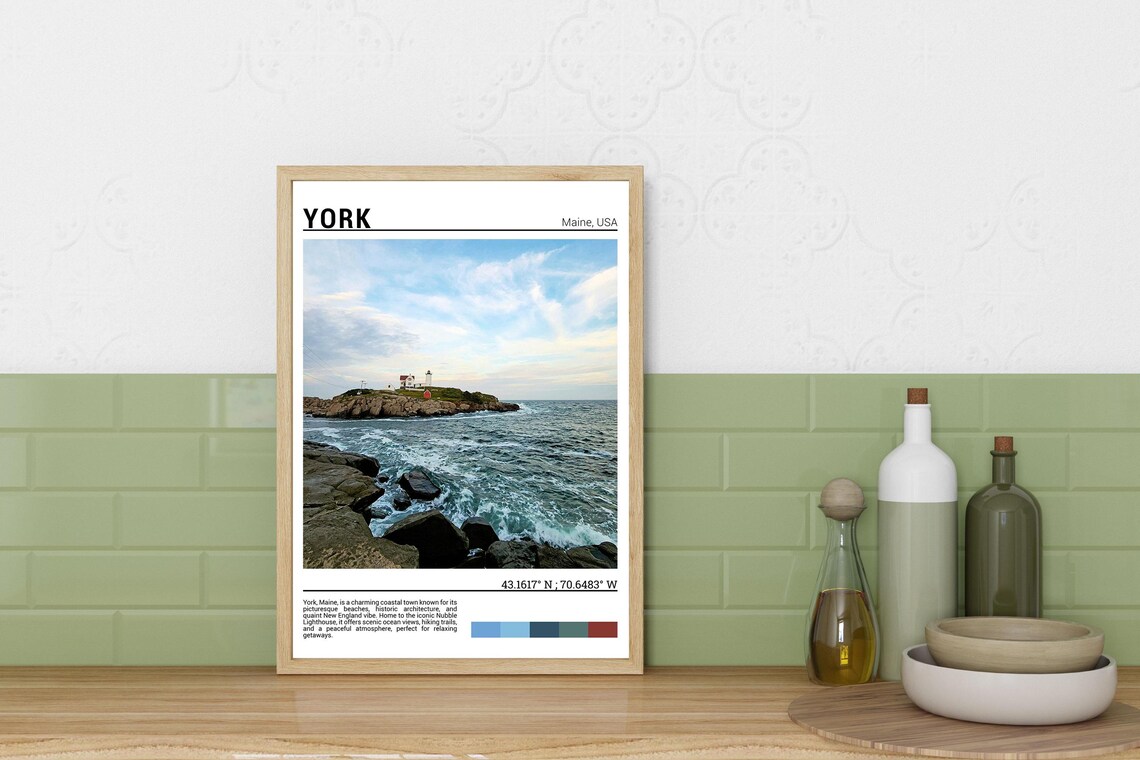 York Poster, York Maine Travel Poster Art Print - Image 3