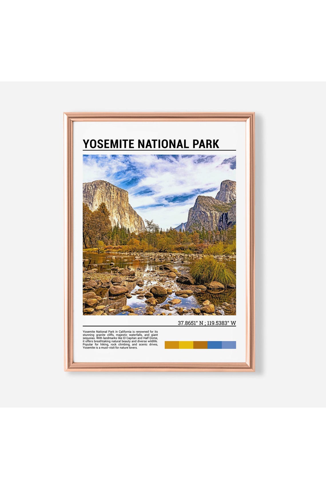 Yosemite National Park Wall Art Yosemite National Poster Gift Yosemite National Park Photography Yosemite Poster Californiausa