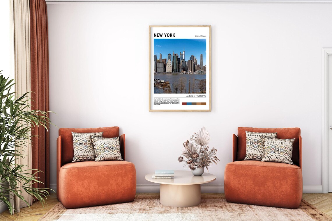 New York Print New York Poster Print New York Travel Gift New York Travel Poster New York Usa - Image 7