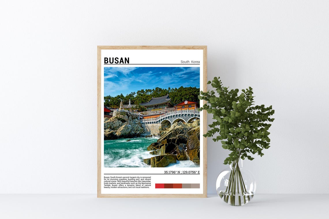 Busan South Korea Poster Print Busan Wall Art South Korea Wall Art South Korea Decor Busan Photo Busan Poster South Korea Asia Poster - Image 4