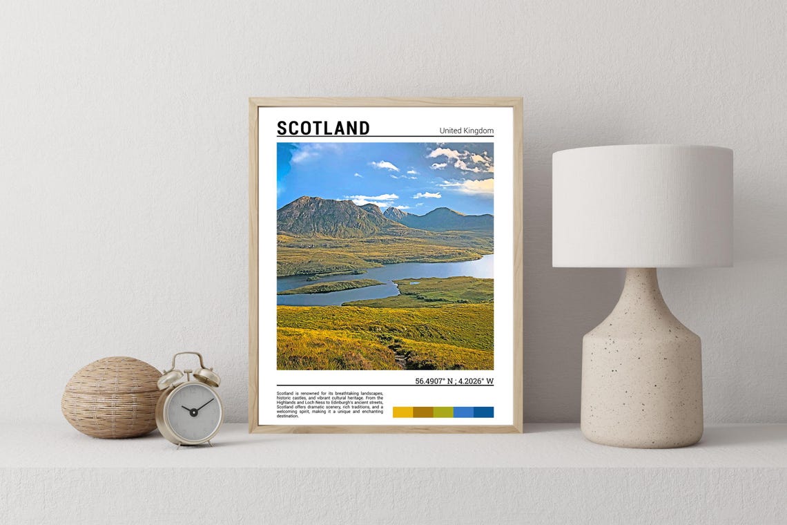 Scotland Print Scotland Poster Scotland Wall Art Scotland Travel Scotland Art Print Scotland Photo United Kingdom Artwork - Image 2