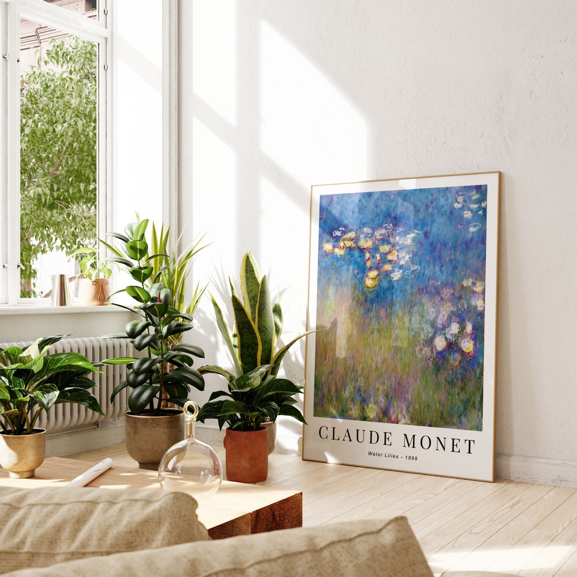Claude Monet Water Lilies Print Abstract Modern Impressionism Decor Floral Blue Poster Gallery Artwork Housewarming Gift Nature Inspire - Image 2