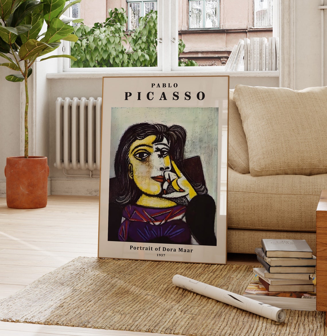 Pablo Picasso Portrait of Dora Maar 1937 Cubist Painting Poster - Image 3