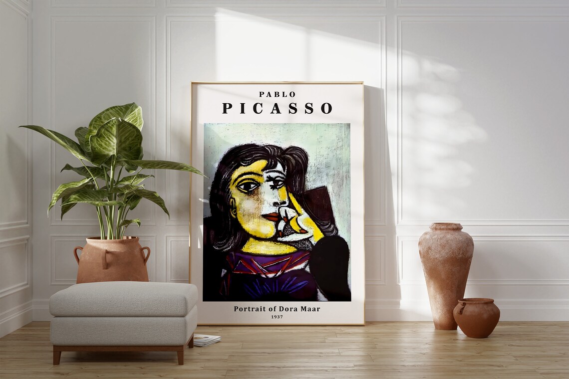Pablo Picasso Portrait of Dora Maar 1937 Cubist Painting Poster - Image 2