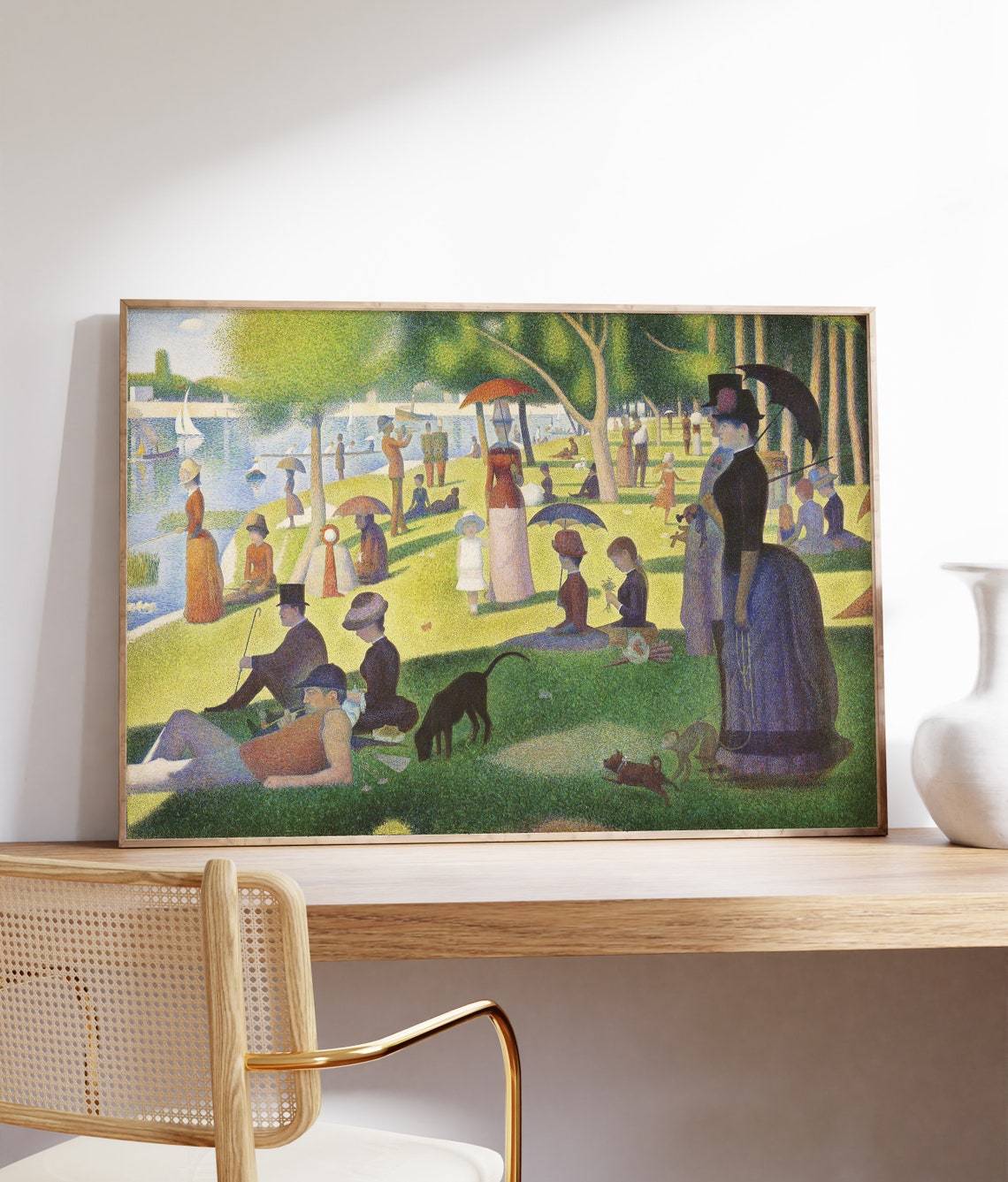 Georges Seurat A Sunday on La Grande Jatte Pointillist Park Art - Image 3