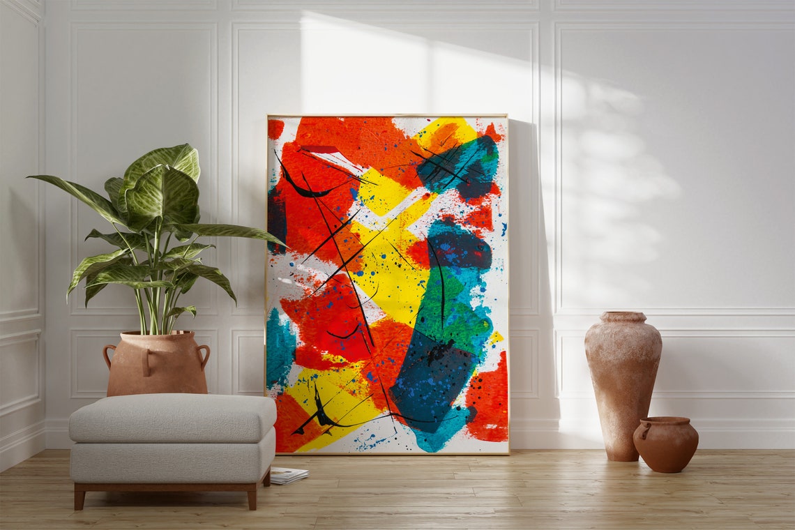 Wassily Kandinsky Bold Colourful Abstract Painting Modern Wall Poster - Image 3