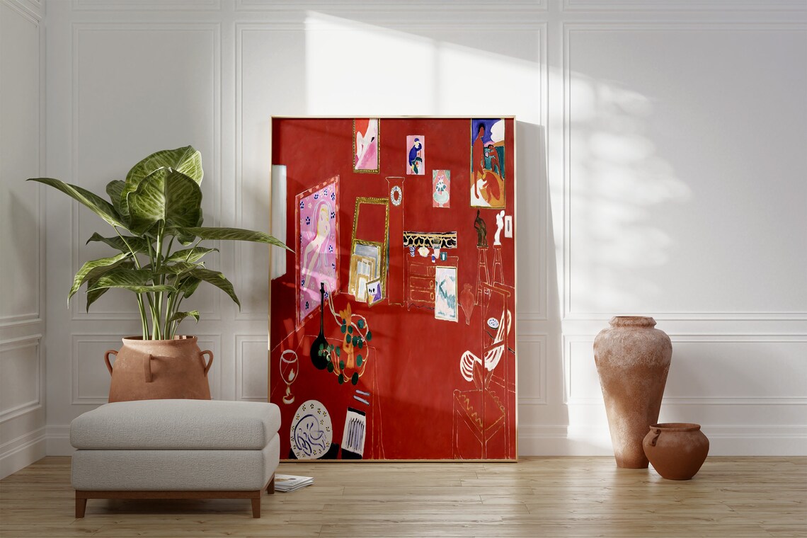 Matisse's The Red Studio, Vintage Electric Poster - Image 2
