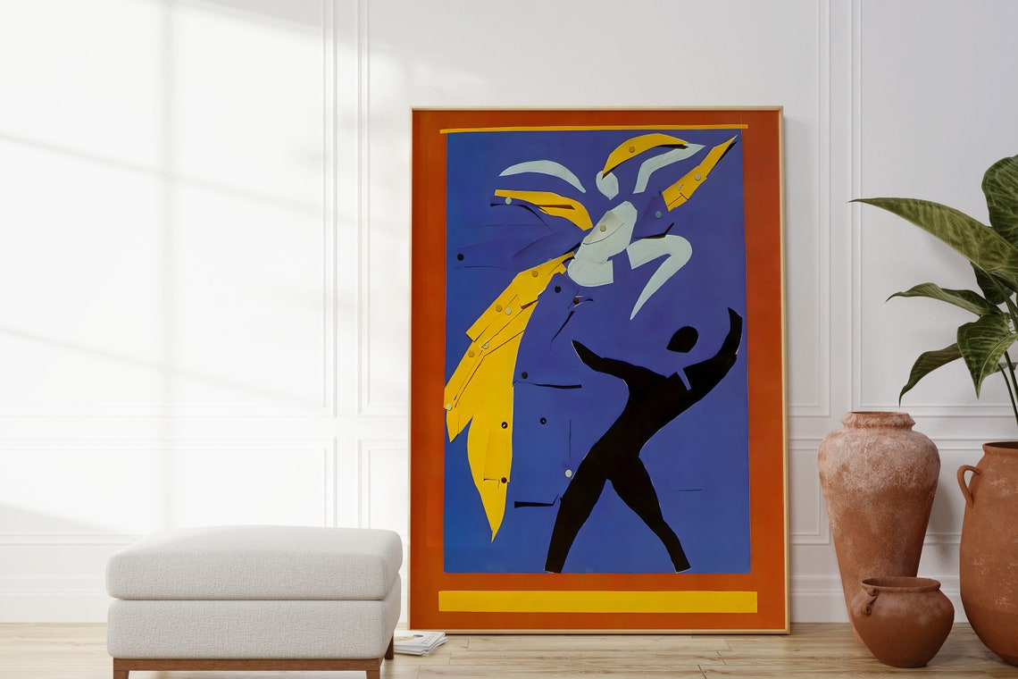 Henri Matisse Two Dancers Print Abstract Blue Wall Art Decor Elegant Modern Poster Famous Artist Gallery Artwork Large Print Gift - Image 3
