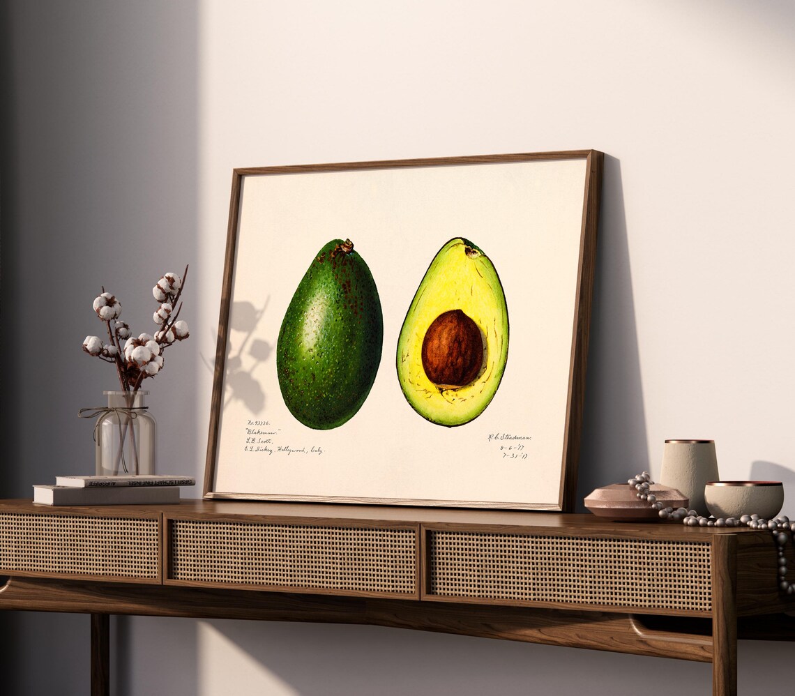 Avocado Minimalist Kitchen Art Print, Modern Poster - Image 2