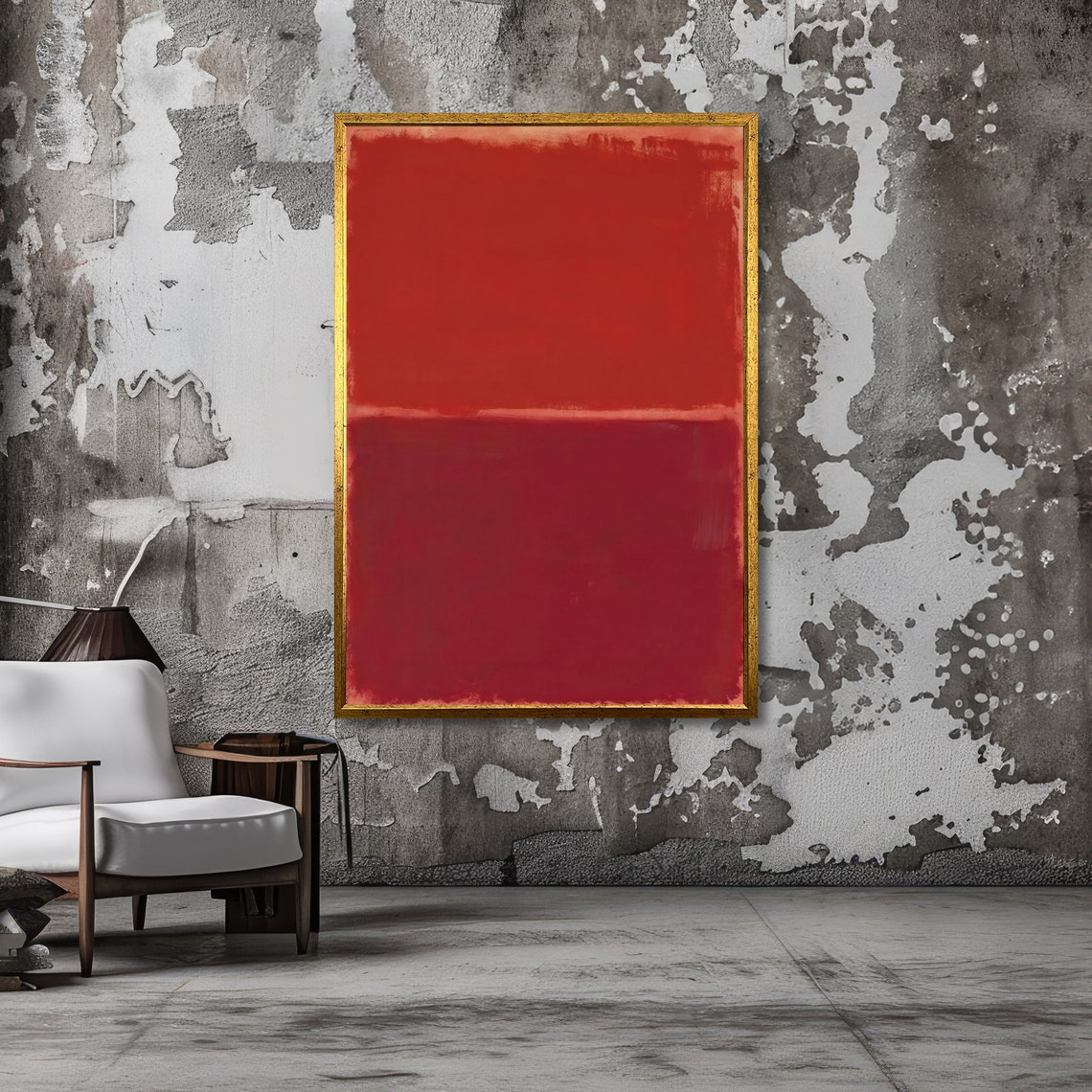 Passionate Red Layers Rothko Style Abstract Color Field Poster - Image 3