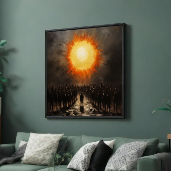 Sunrise Revelation Powerful Crowd Inspirational Wall Art Ready To Hang