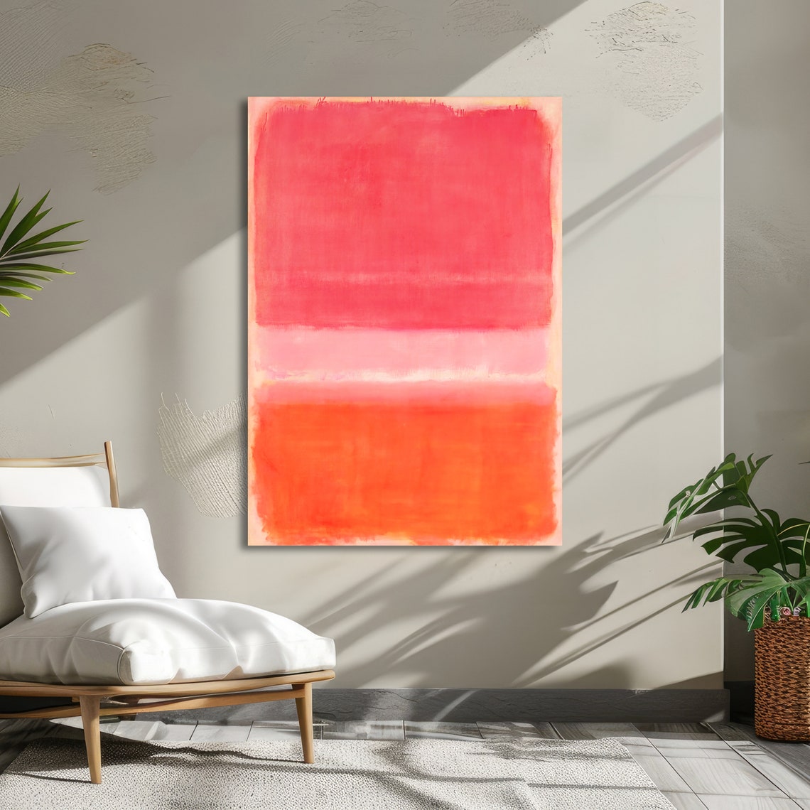 Passionate Sunset Rothko Inspired Abstract Ready To Hang Art - Image 5