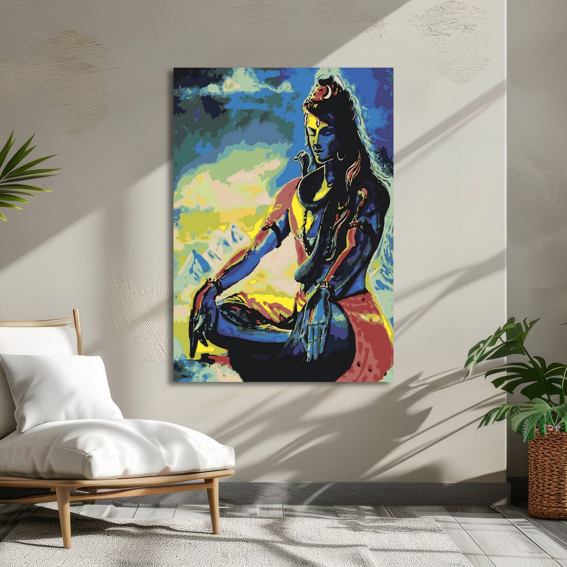 Meditating Shiva Colorful Hindu God Spiritual Pop Art Poster - Image 5