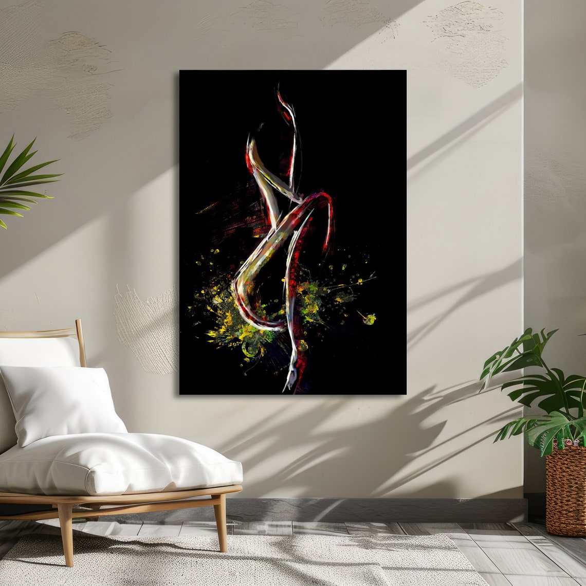 Vivid Abstract Dancer Art Colorful Dance Modern Wall Decor Ready To Hang - Image 5
