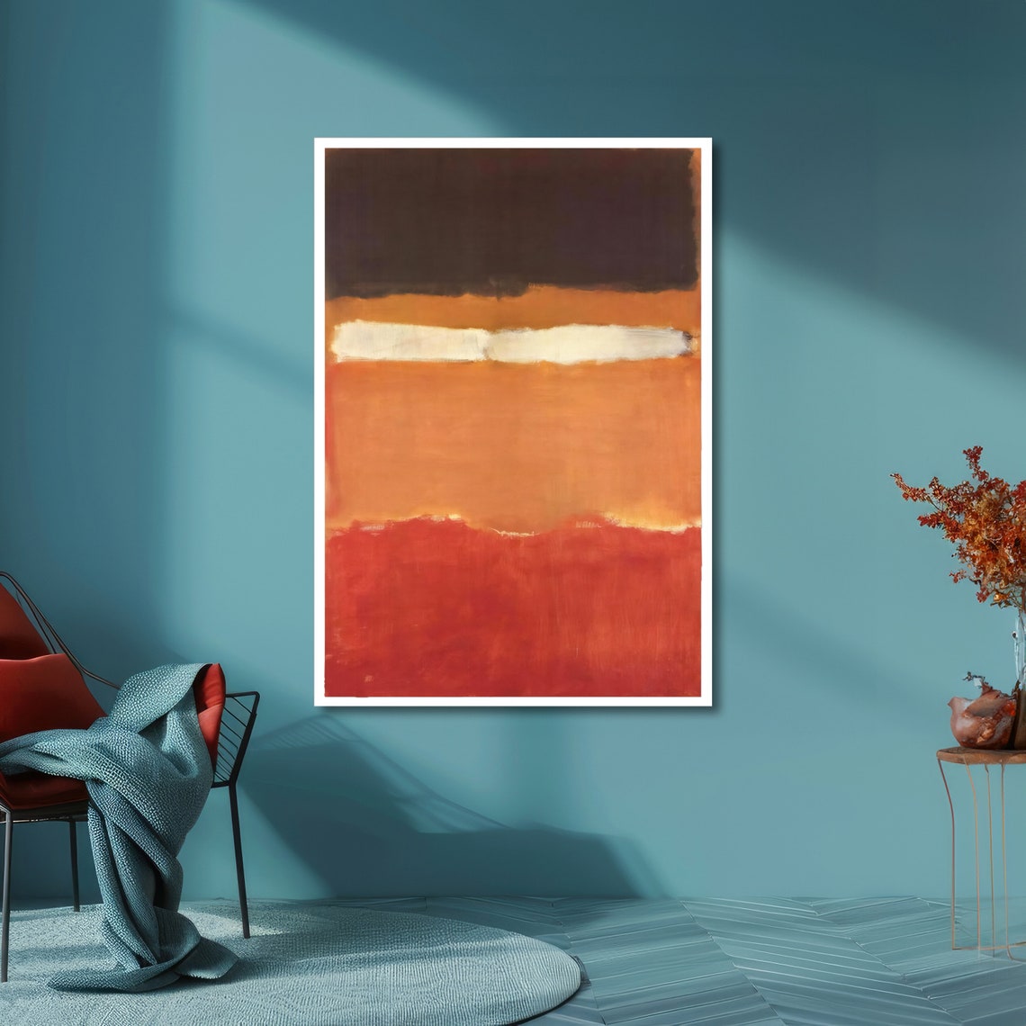 Sunset Bliss Abstract Rothko Inspired Art Warm Tones Wall Decor Ready To Hang - Image 5