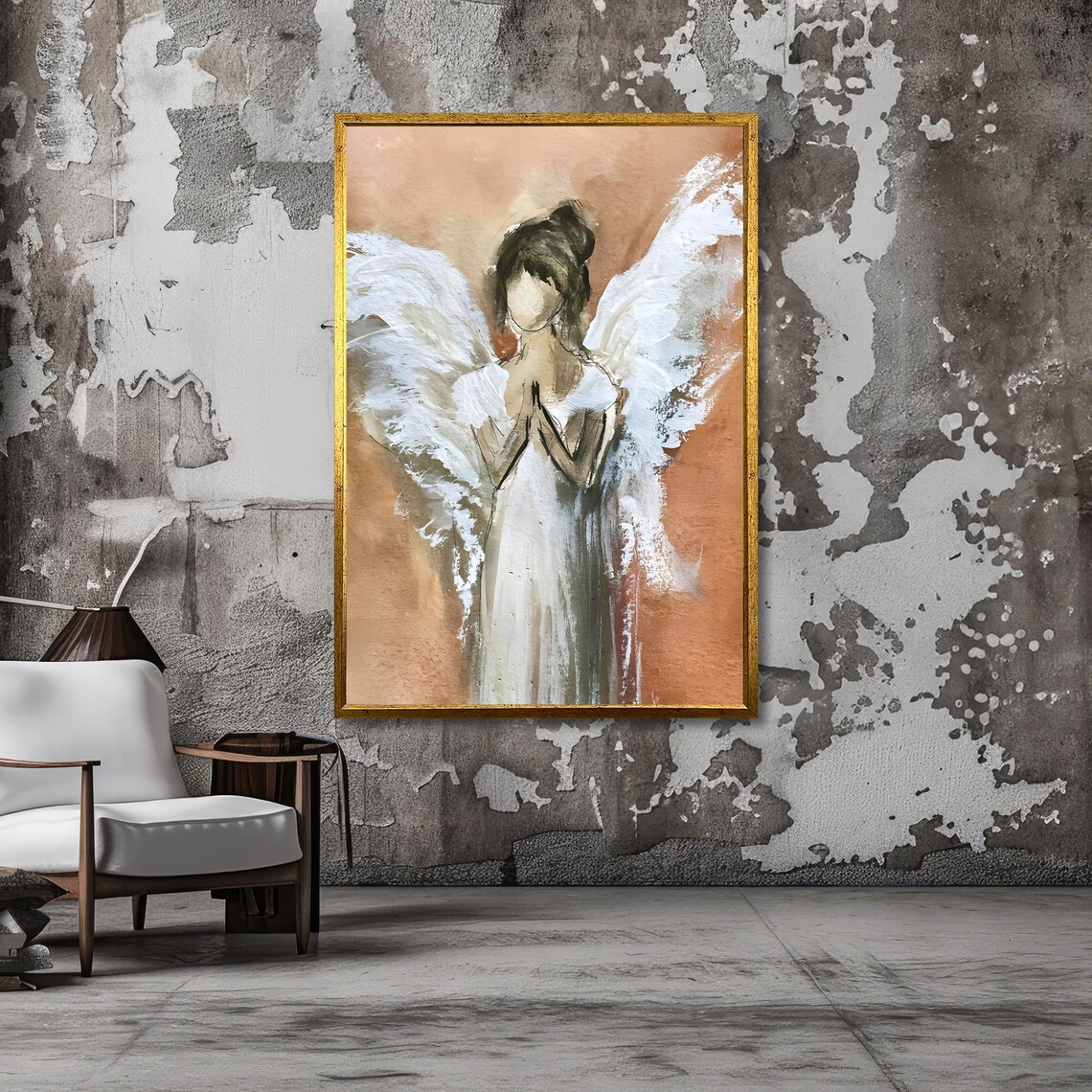 Guardian Angel Serene Watercolor Wings Heavenly Peaceful Art Poster - Image 5