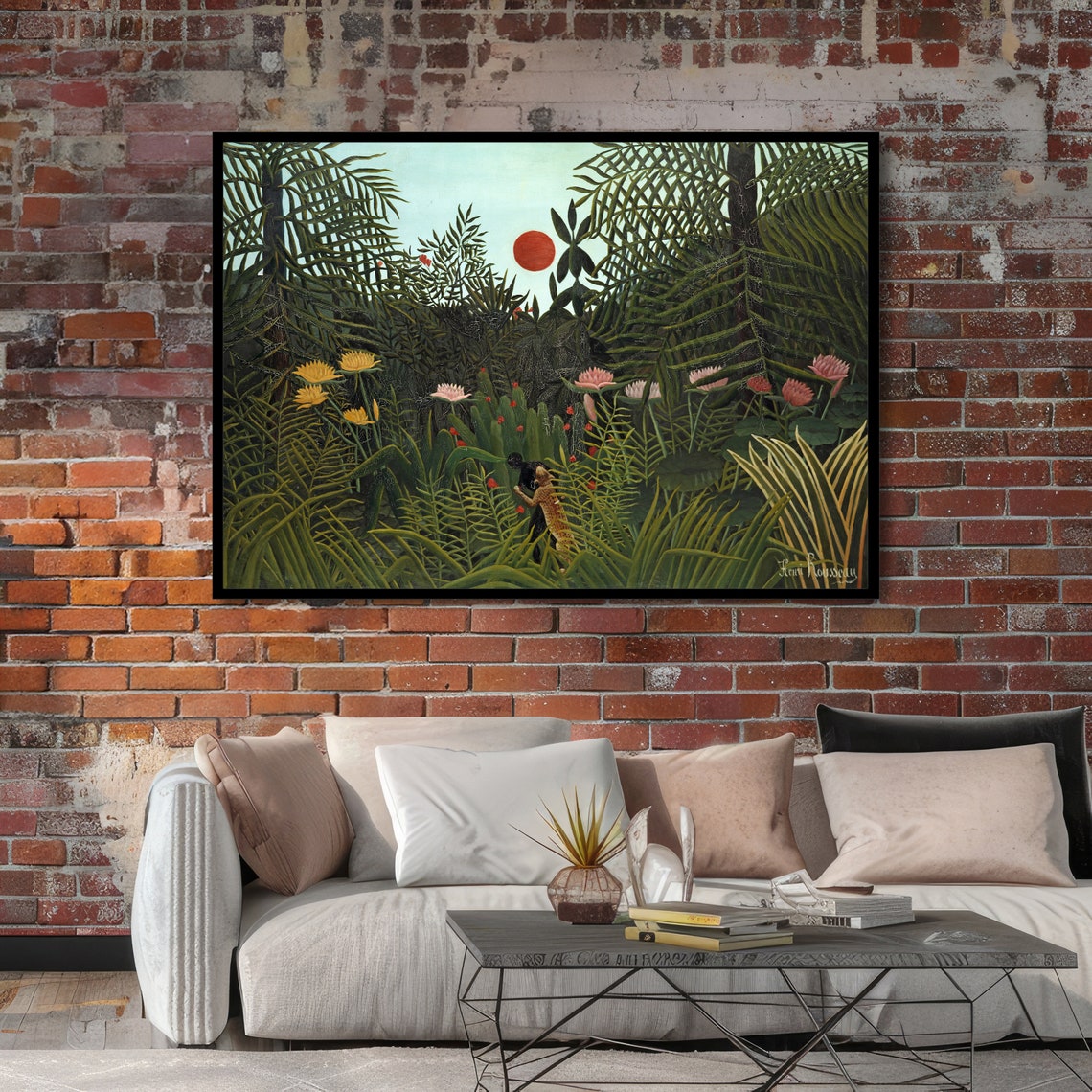 Rousseau The Snake Charmer Night Jungle Pink Moon Exotic Art Poster - Image 4