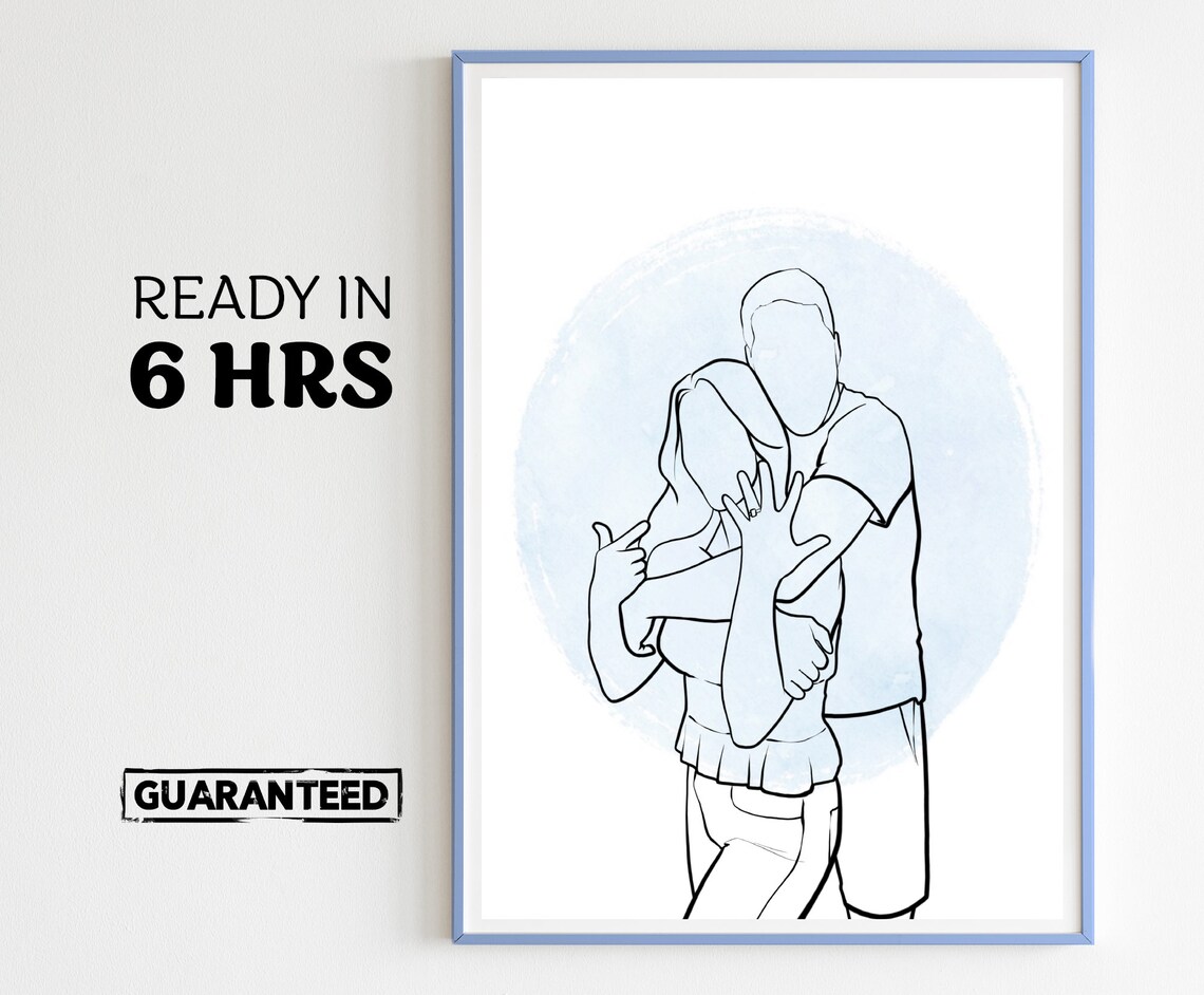 Custom Line Artwork, Soulmate Gift Ideas Art Print