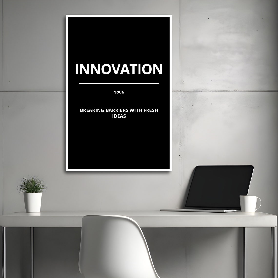 Innovation Bold Black Dictionary Definition Motivational Poster - Image 3