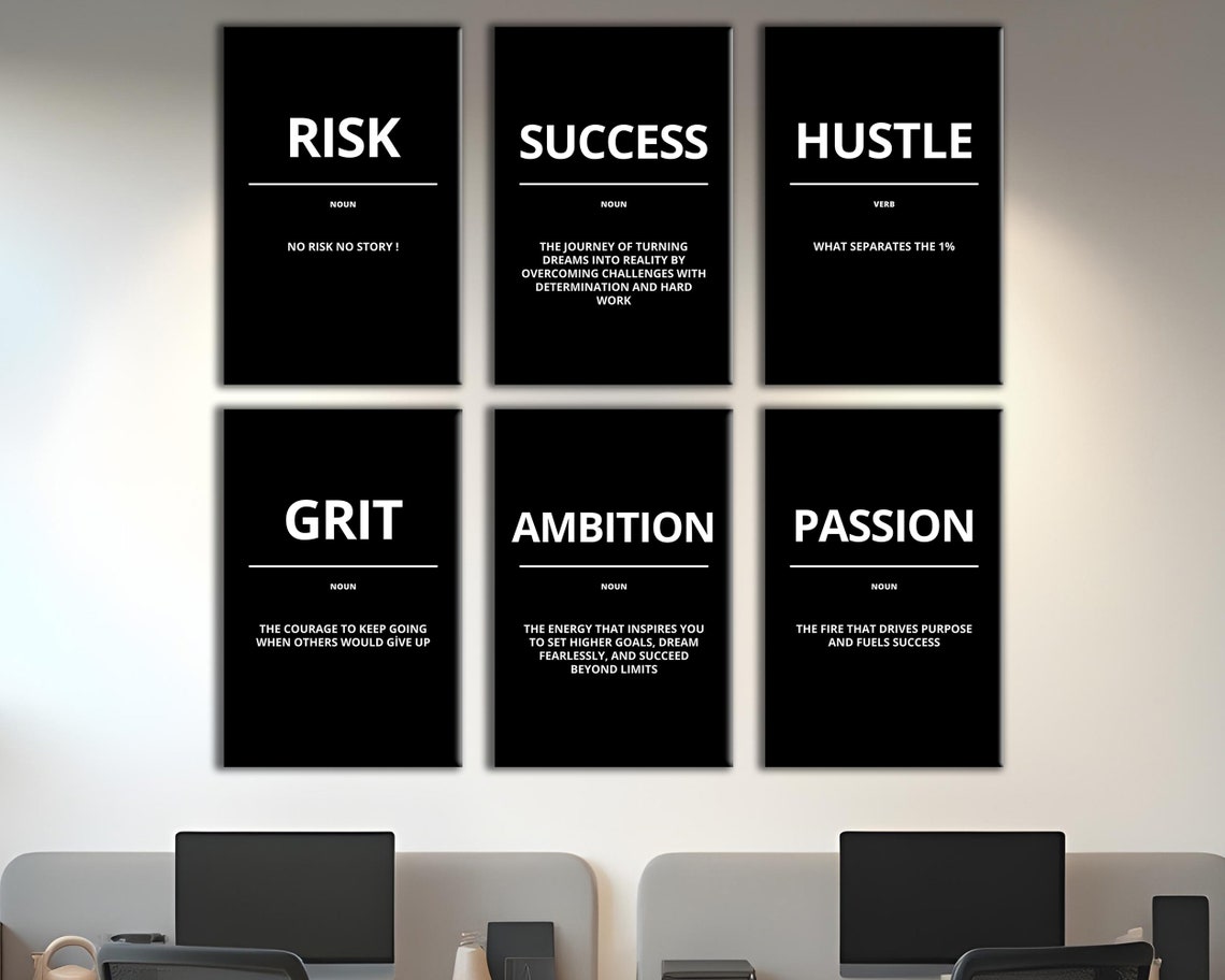 Hustle Verb Definition What Separates The 1 Percent Black Poster - Image 5