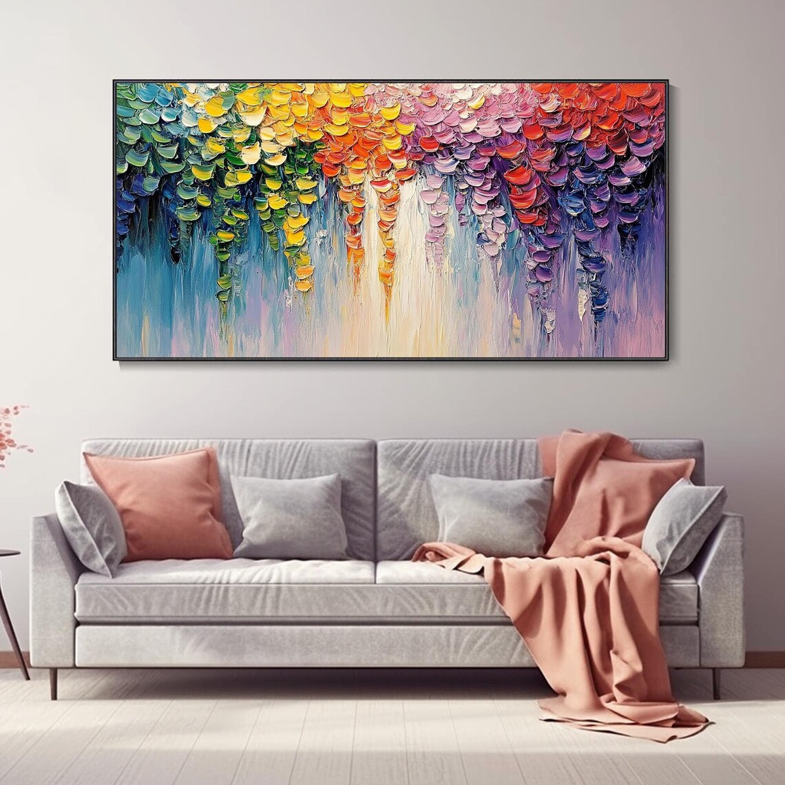 Abstract Floral Landscape Art Print, Modern Botanical