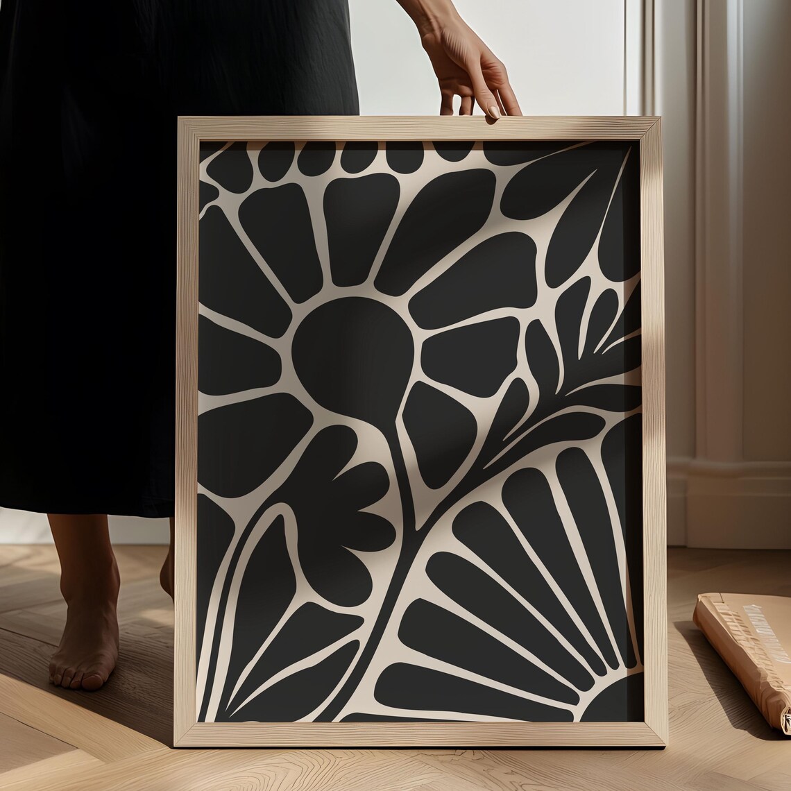 Mid-Century Abstract Floral Botanical Art Print - Image 2