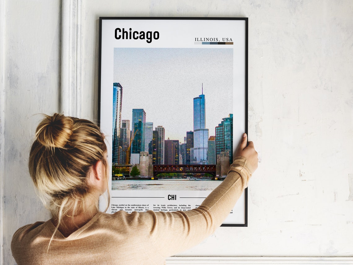 Chicago Print Chicago Poster Chicago Wall Art United States Photo United States Poster United States Print - Image 2