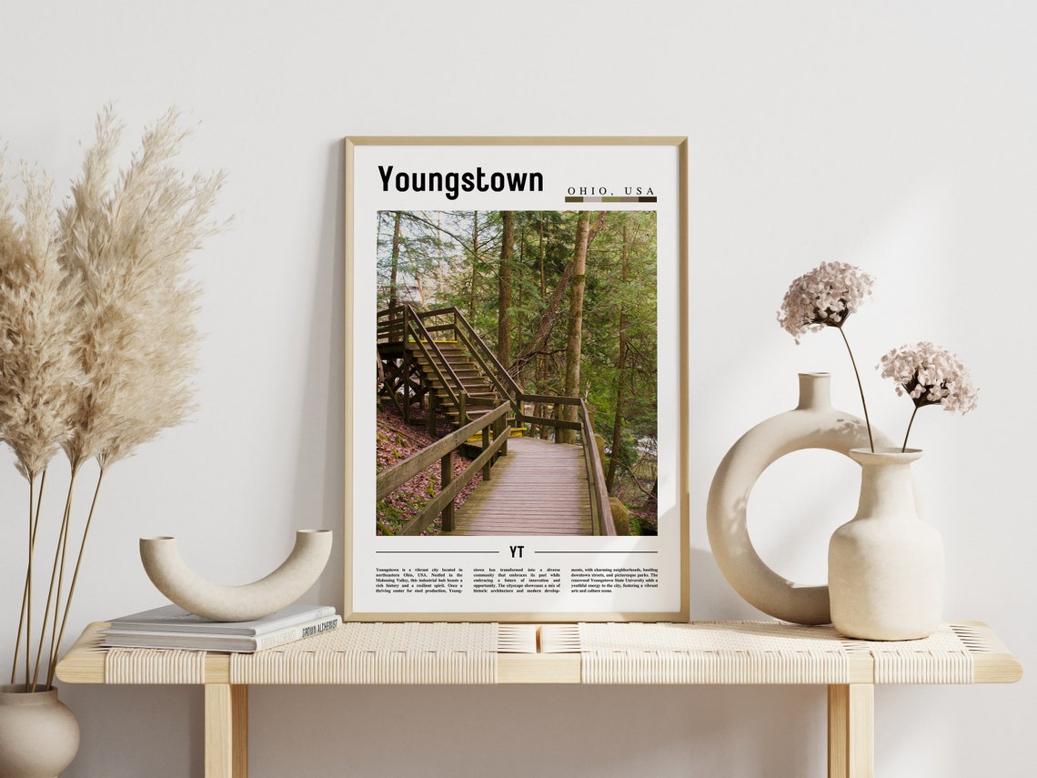 Youngstown Poster Youngstown Print Youngstown Wall Art United States Photo United States Poster United States Print Travel Poster - Image 3