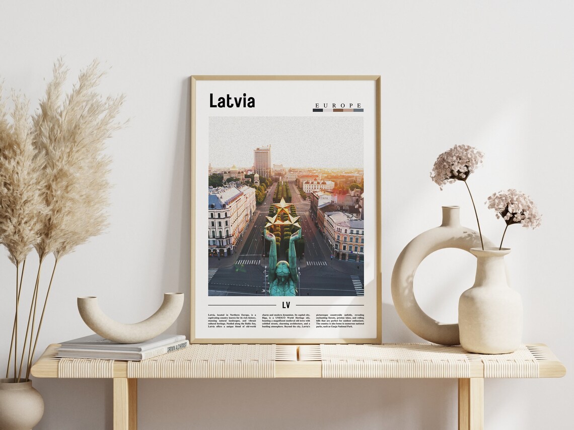 Latvia Poster Latvia Print Latvia Wall Art Europe Photo Europe Poster Europe Print Travel Poster - Image 3