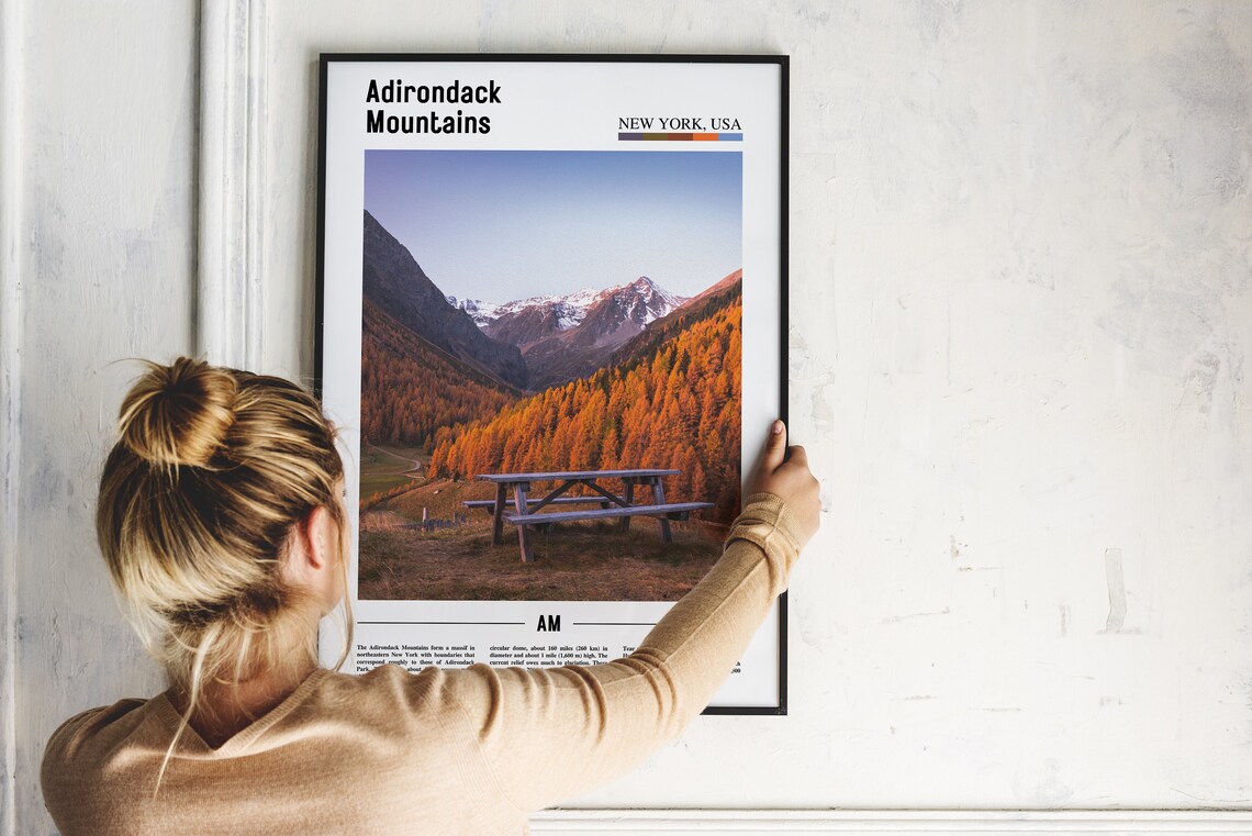 Adirondack Mountains Autumn Fall Foliage Scenic Photo Poster - Image 2