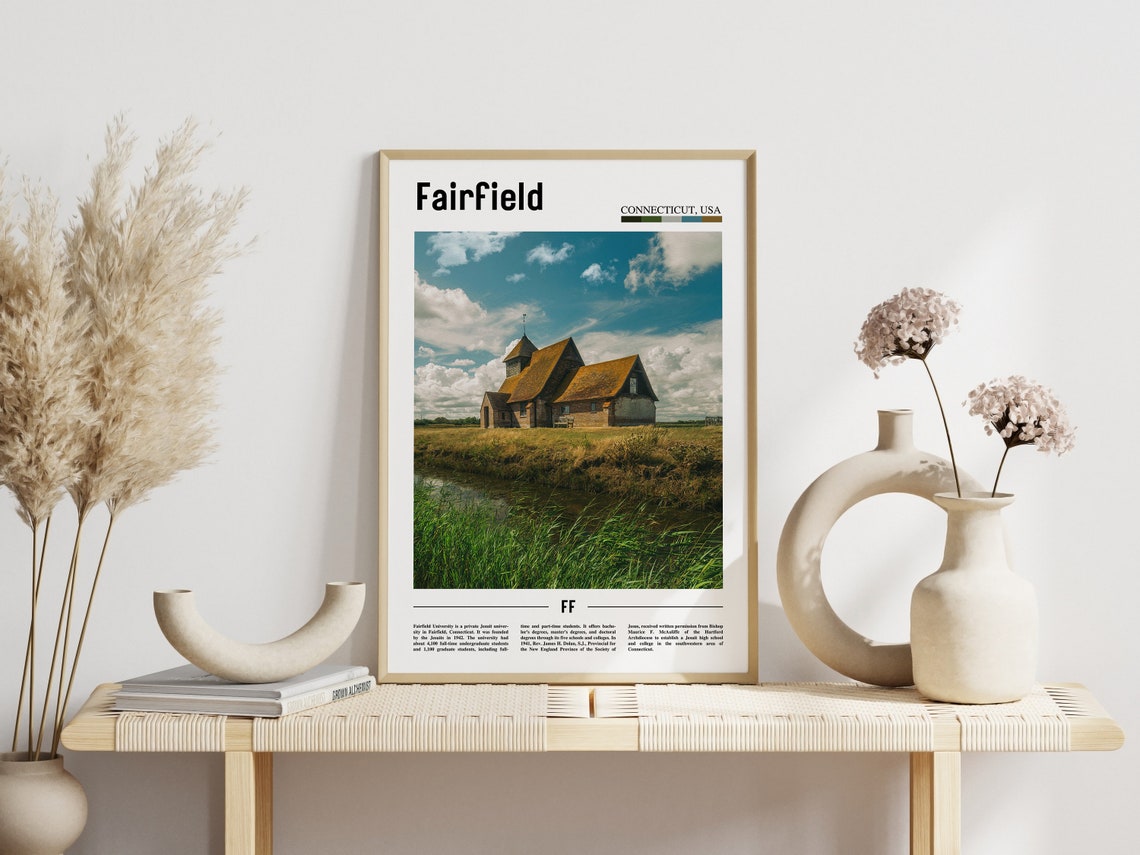 Fairfield Print Fairfield Poster Fairfield Wall Art United States Photo United States Poster United States Print Travel Poster - Image 3