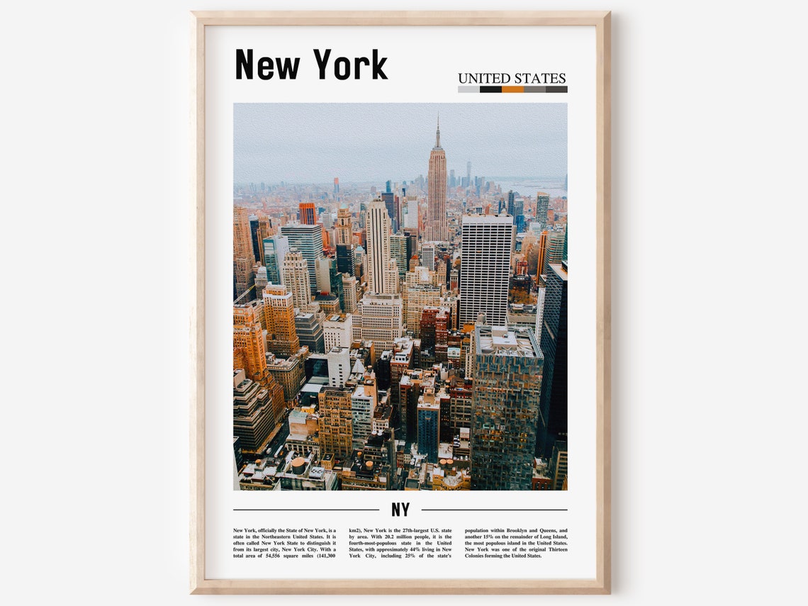 New York Poster New York Print New York Wall Art United States Photo United States Poster United States Print Travel Poster