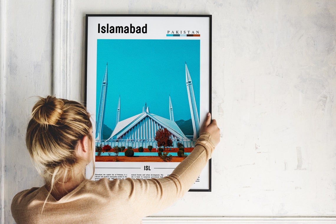 Islamabad Poster Islamabad Print Islamabad Wall Art Asia Print Asia Poster Asia Photo Minimal Travel Poster - Image 2