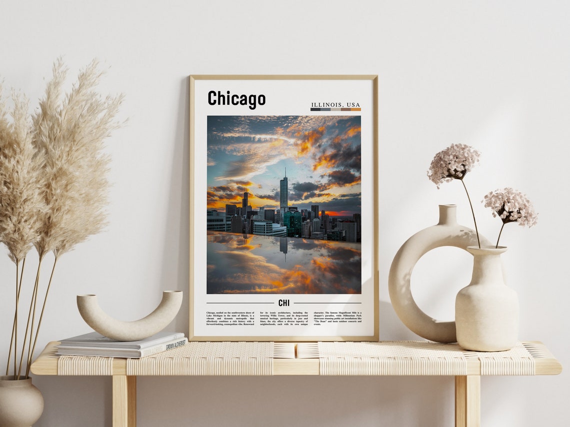 Chicago Print Chicago Poster Chicago Wall Art United States Photo United States Poster United States Print - Image 3