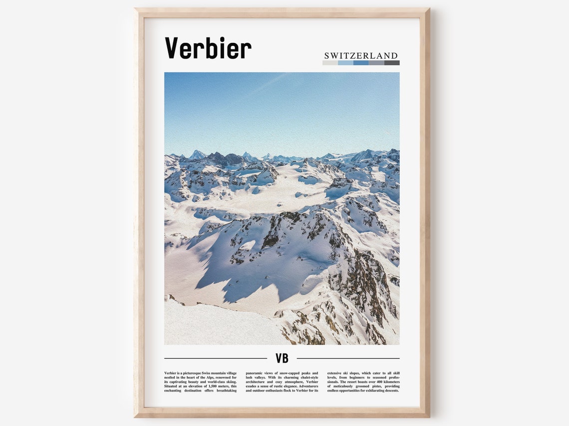 Verbier Poster Verbier Print Verbier Wall Art Europe Photo Europe Poster Europe Print Travel Poster