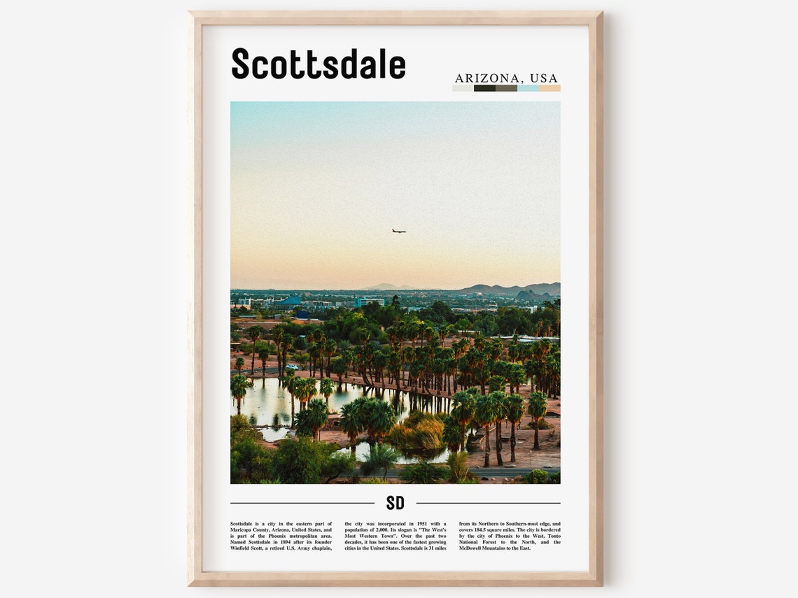 Scottsdale Poster Scottsdale Print Scottsdale Wall Art United States Photo United States Poster United States Print Travel Poster