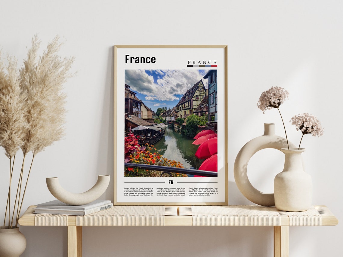 France Poster France Print France Wall Art France Photo France Poster France Print France Wall Art Minimal Travel Poster - Image 3