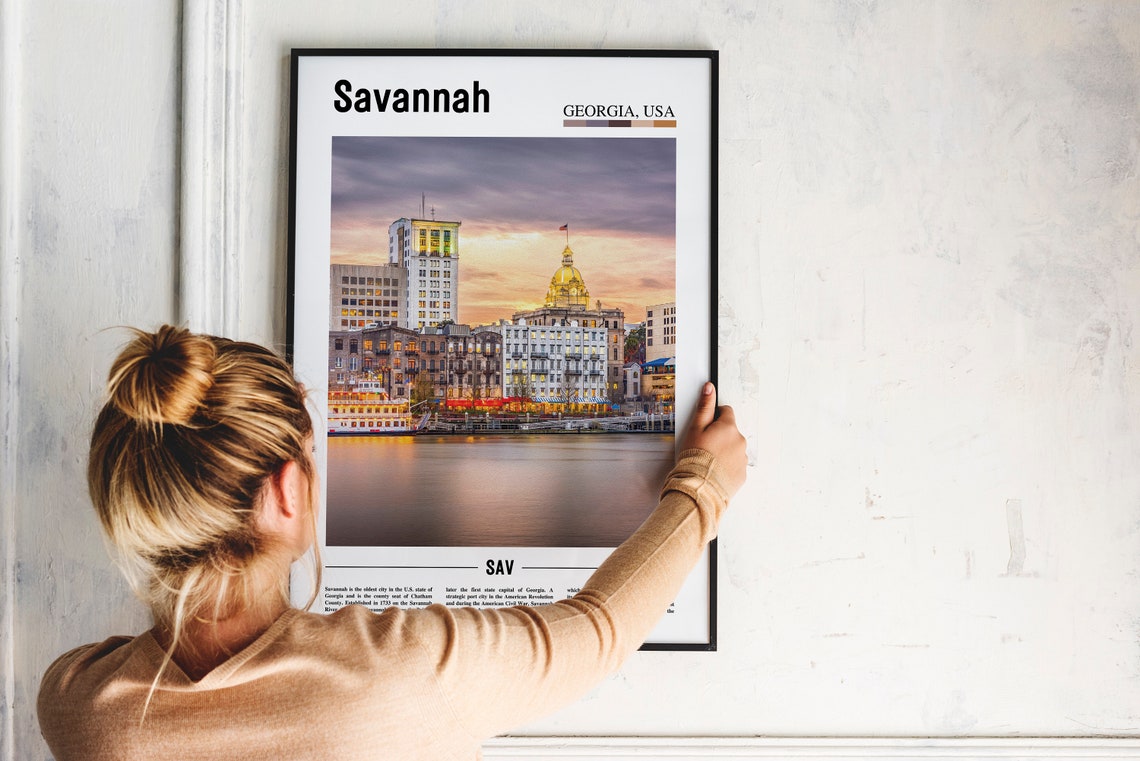 Savannah Print Savannah Poster Savannah Wall Art United States Photo United States Poster United States Print Travel Poster - Image 2