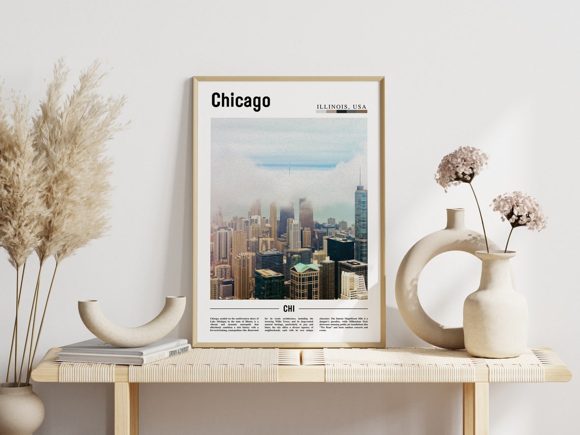 Chicago Print Chicago Poster Chicago Wall Art United States Photo United States Poster United States Print - Image 3