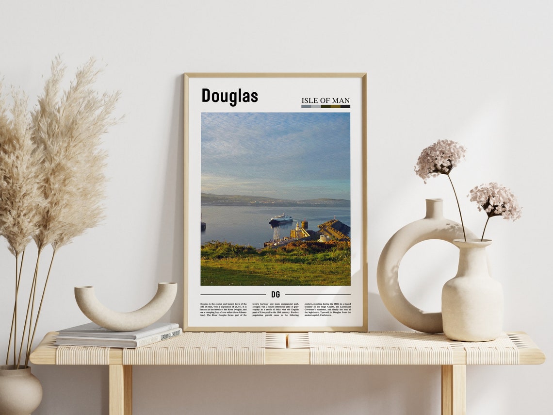 Douglas Print Douglas Poster Douglas Wall Art Minimal Travel Print Minimal City Poster Travel Destination City Print Oil Painting Poster - Image 3
