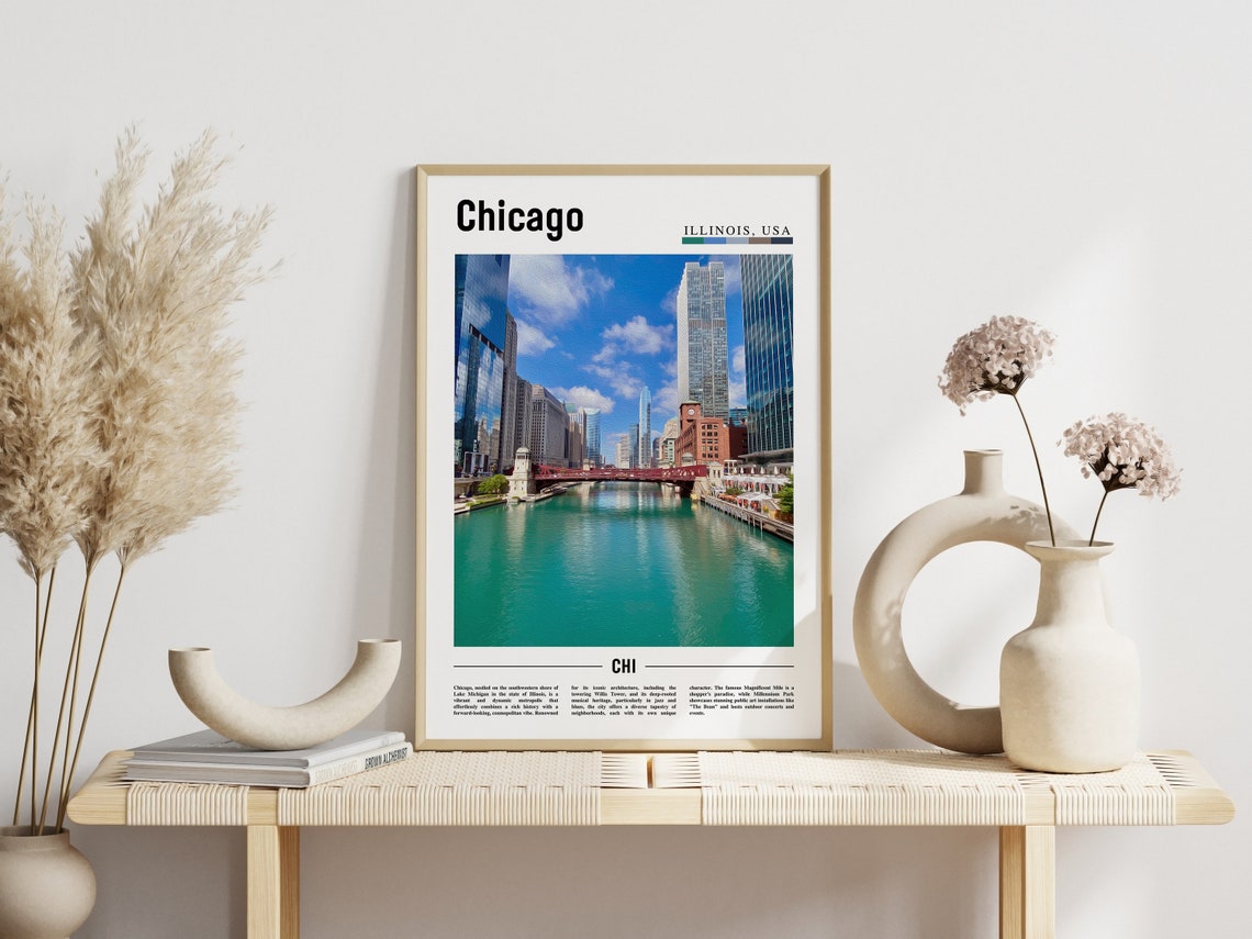 Chicago Print Chicago Poster Chicago Wall Art United States Photo United States Poster United States Print - Image 3