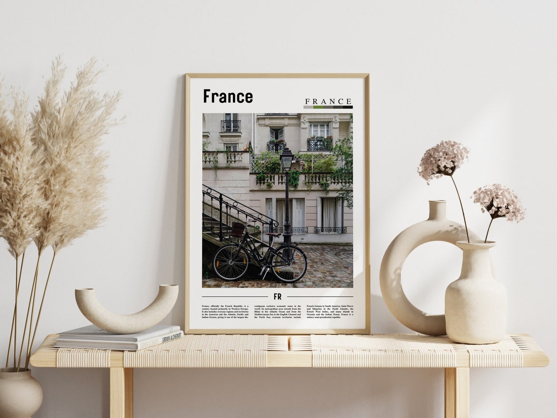 France Poster France Print France Wall Art France Photo France Poster France Print France Wall Art Minimal Travel Poster - Image 3